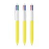 Stylo Bille 4 Couleurs Personnalisé Bic 4 Colours Jaune