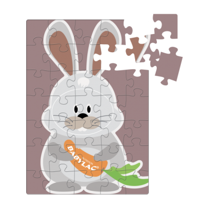 Puzzle Magnétique Sur Mesure En PVC A4 Lapin