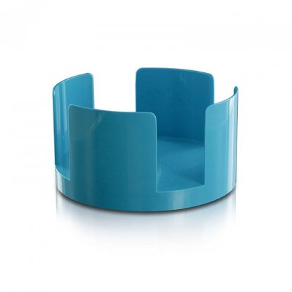Porte Bloc Note Cube En Plastique Polystyrène Cristal POP BLOC Bleu