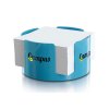 Porte Bloc Note Cube En Plastique Polystyrène Cristal POP BLOC Bleu Avec Marquage