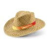 Chapeau En Paille Naturelle BICOLOR Avec Marquage
