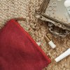 Trousse De Voyage Ou Cosmétique En Jute Lavée ANYDAYS Rouge Rangement Bijoux