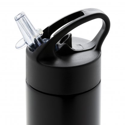 Bouteille Sport Avec Paille En Inox 450ml SPORTINOX Bouchon Ouvert