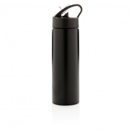 Bouteille Sport Avec Paille En Inox 450ml SPORTINOX Noir