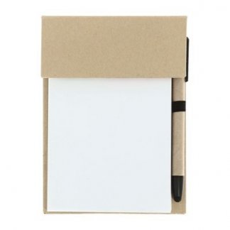 Bloc-notes A6 promotionnel + accessoires en papier recyclé - Fermé - MBCARTON