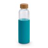 Bouteille Personnalisable En Verre Avec étui Silicone 600ml Bleu DAKAR