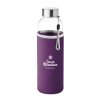 Bouteille Personnalisable En Verre Avec Housse Néoprène 500ml Logo Violet UTAH GLASS