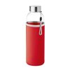 Bouteille Personnalisée En Verre Avec Housse Néoprène 500ml Rouge UTAH GLASS