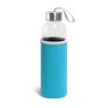 Bouteille Publicitaire En Verre Avec Housse En Soft Shell 520ml Turquoise RAISE