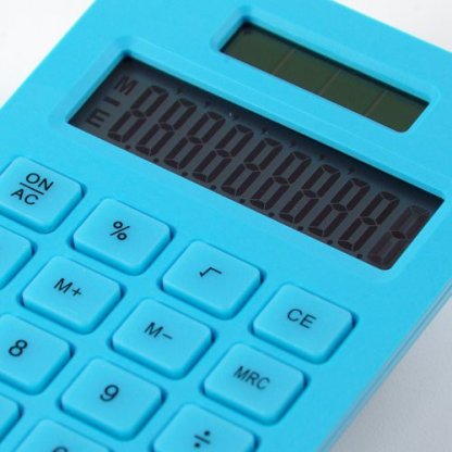 Calculatrice De Poche Publicitaire En Amidon De Maïs Bleu MINISOLARCORN