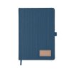 Carnet A5 Couverture Rigide En PET Recyclé CORDI NOTE Bleu Marine De Face