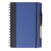 Carnet A5 Publicitaire + Stylo En Carton Recyclé Bleu HORIZON