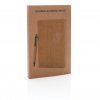 Carnet A5 + Stylo En Bambou Personnalisé Boite XDBAMB