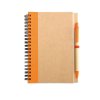 Carnet A5 + Stylo En Carton Recyclé Publicitaire Orange SONORA PLUS