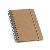 Carnet A6 Publicitaire En Carton Naturel Bleu POCKET SPIRALE