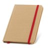 Carnet A6 Publicitaire En Carton Naturel Rouge ELASTIQUE