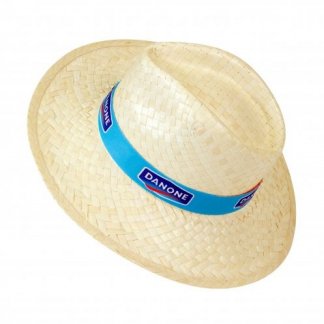 Chapeau personnalisé en paille blanche - Avec logo - PANAMA