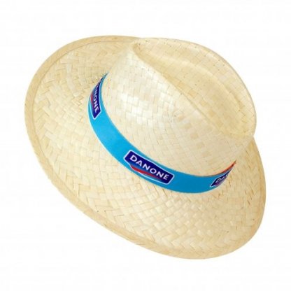 Chapeau Personnalisé En Paille Blanche Avec Logo PANAMA