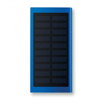 Chargeur Solaire Publicitaire En Aluminium 8000mAh Bleu SOLAR POWERFLAT