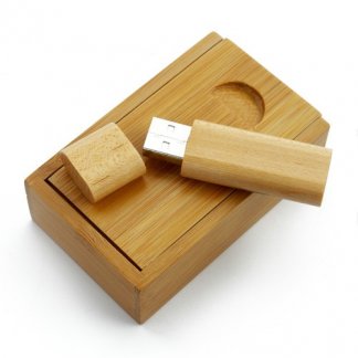 Clé USB publicitaire + boîte en bois ou bambou - GREENTREND