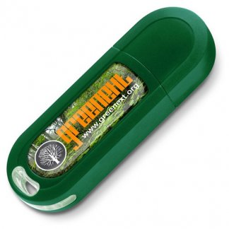 Clé USB publicitaire en plastique recyclé - vert - ECO2