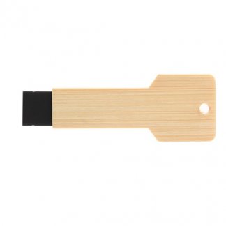 Clé USB publicitaire forme clé en bois ou bambou - EVER
