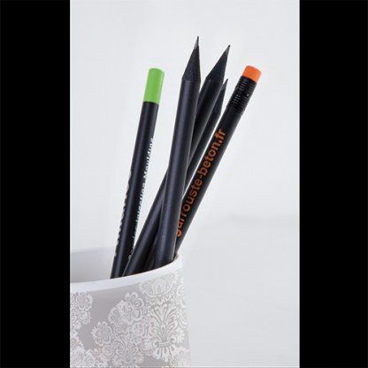 Crayon Noir Publicitaire En Bois Dans Pot PRESTIGE BLACK