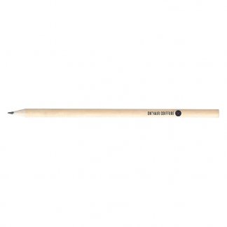 Crayon sans vernis en bois français certifié personnalisé - Peuplier avec marquage - ECOFRANCE