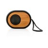 Enceinte Bluetooth Promotionnelle En Bambou Et Tissu écologique Face BAMBOO X