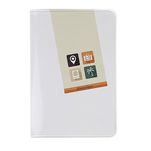 Pochette Passeport PVC Avec Fenêtre Transparente - Léger - Rangement Cartes - Noir - Format 10x8 Cm