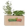 Kit De Plantation Dans Pot En Bois Publicitaire Avec 2 Emplacements Avec Marquage SET 2 CUBES BOIS