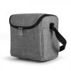 Lunch Bag Isotherme Personnalisable Avec Couverts En Bouteilles Plastiques Recyclées Gris GAMELBAG