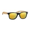 Lunettes De Soleil En Bambou Personnalisées Ouverte Jaune CALIFORNIA TOUCH Lunettes De Soleil En Bambou Personnalisées Ouverte Jaune CALIFORNIA TOUCH