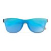 Lunettes De Soleil Promotionnelle En Bambou Bleu Face ALOHA