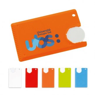 Mini gratte-givre carte de crédit promotionnel en plastique polystyrène choc - Toutes couleurs