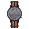 Montre Mono Aiguille Promotionnnelle Noir Et Orange 24H Montre Mono Aiguille Promotionnnelle Noir Et Orange 24H