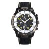 Montre Personnalisable Tendance Noire Surpiqures Jaunes TURBO