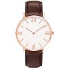 Montre Tendance Publicitaire Doré Et Cuir Marron DANDY Montre Tendance Publicitaire Doré Et Cuir Marron DANDY