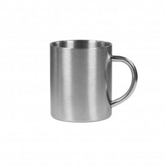 Mug avec poignée publicitaire en acier inoxydable - 350ml - neutre - INOXIMU
