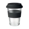 Mug Personnalisable Avec Couvercle En Verre 350ml Noir ASTOGLASS Mug Personnalisable Avec Couvercle En Verre 350ml Noir ASTOGLASS