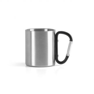 Mug personnalisable avec poignée mousqueton en inox - 230ml - poignée - MUGTON
