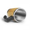 Mug Personnalisé Double Paroi Avec Poignée En Bambou 330ml Intérieur BATCH