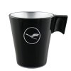 Mug Promotionnel 220ml En Verre Trempé Teinté Métal Noir Avec Gravure Classique Mug Promotionnel 220ml En Verre Trempé Teinté Métal Noir Avec Gravure Classique