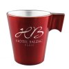 Mug Promotionnel 220ml En Verre Trempé Teinté Métal Rouge Avec Gravure Rotative Mug Promotionnel 220ml En Verre Trempé Teinté Métal Rouge Avec Gravure Rotative
