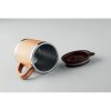 Mug Promotionnel Double Paroi Inox Et Bambou Avec Couvercle 300ml MOKKA
