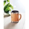 Mug Publicitaire Personnalisé Double Paroi Inox Et Bambou 300ml MOKKA