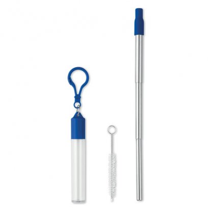 Paille Promotionnelle Réutilisable En Acier Inoxydable Bleu SCOPIC STRAW