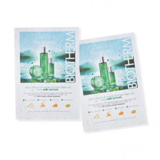 Papier biodégradable publicitaire à planter avec graines - 3 formats - Biotherm - TAPIS DE SEMIS