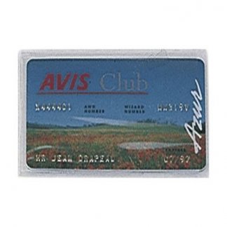 Porte-carte adhésif publicitaire en PVC transparent - avec carte