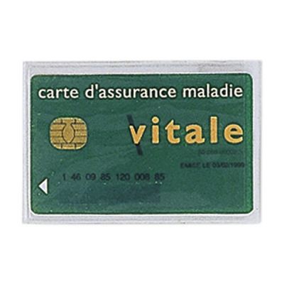 Porte Carte Adhésif Publicitaire En PVC Transparent Avec Carte Vitale